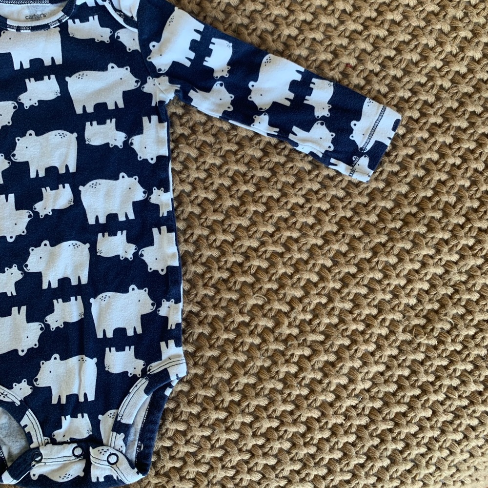 18M long sleeve onesie with bears